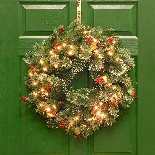Nacionalna stabla Prethodna umjetna božićna vijenca, zelena, grbno smreka, 9 stopa i pre-upaljeni umjetnički božićni vijenac, zelena, grbno smreka, bijela svjetla, 24 inča