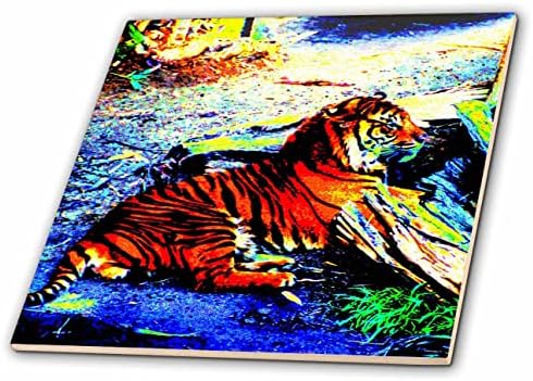 3drose a fun bright photo of a tiger-Tiles