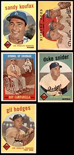 1959. TOPPS Los Angeles Dodgers Team Set Los Angeles Dodgers ex Dodgers