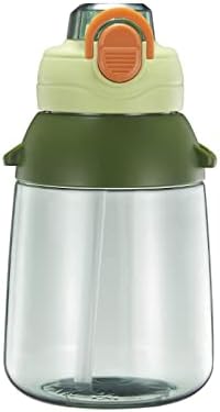 Pvbox Plastična čaša za vodu Studentski remen Portable slamka slamkasti muškarci i žene prozirni čajnik plavi prozirni 800ml
