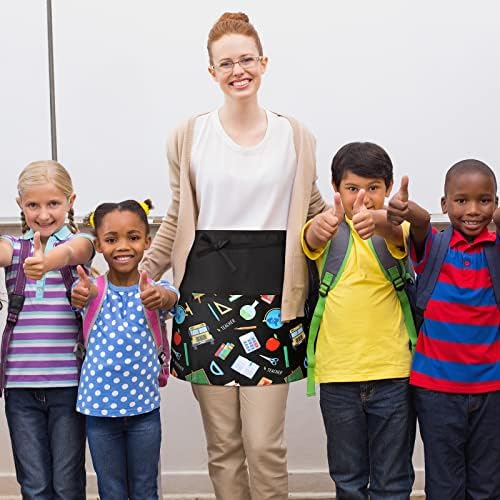 4 komada struka pregača za nastavnike sa 3 džepovima vodootporan pola pregače natrag u školu nastavnik pregača za nastavnika zahvalnost