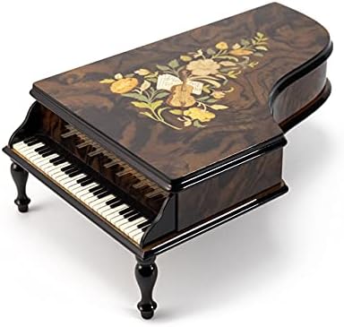Ručno izrađena tonska tonska muzika i cvjetni inlay 36 note klavir glazbeni nakit kutija - Harmonični kovač