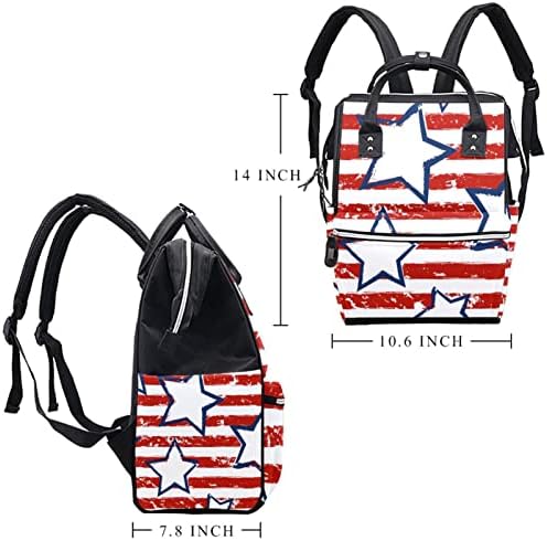 Američke zvijezde pruge trake uzorka ruksak backpack baby pepple promjena torbe s više funkcija Velika kapaciteta putnička torba