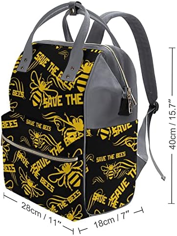 FunnyStar Spremite pčele tiskane torbe za pelenu Baby Bagpack Torbe od pelene Vodootporna putovanja torbom za mamu i tatu