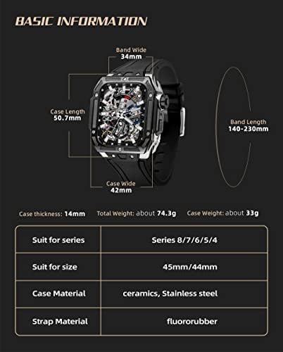CNHKAU silikonska traka za Apple Watch Strap 44/45 mm narukvica, otporna na ogrebotina, za iWATCH Ultra 8 7 6 5 4 SE serije Sportski