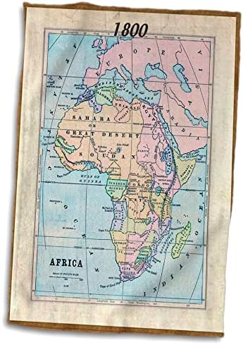 3Droza Florene Vintage - Stara karta Afrike - Ručnici