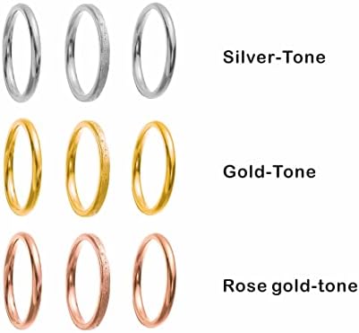 Prstenovi od nehrđajućeg čelika prstenovi srebrne boje ili prstenovi od ružičastog zlata novi prsten od titanijumskog čelika 2 mm