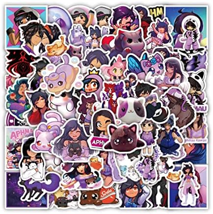 Anime Game Aphmau naljepnice, 60pcs Slatke crtane naljepnice za laptop, kawaii anime igra trendi naljepnice vinilne vodootporne naljepnice za časopis za boce za vodu skejtboard putni telefon