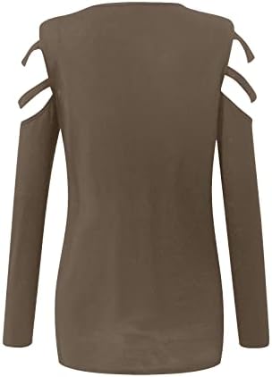 Košulje s dugim rukavima za žene modne seksi vrhove van-ramena izlasku na vrhu proljetne odjeće 2023 praznični vrhovi ležerna majica