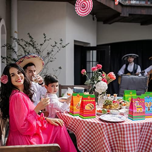 Meksička zabava Favor torbe Fiesta Goodie Candy kese za poslastice Cinco De Mayo papirna poklon torba za dekoracije za zabave 24 pakovanje