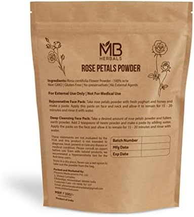 MB Herbals Rose Powder 8 oz / 227g / 0.5 lb / za prirodna pakovanja lica & amp; formulacije maske za lice | čista & amp; prirodna