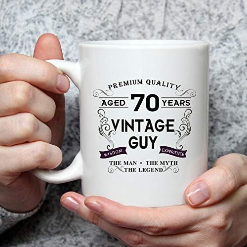 70. rođendanski pokloni za žene šolje-u dobi od 70 godina Vintage Guy kafa šolja 1951 rođendanski ukrasi - 11 oz 70. bday pokloni za mamu, nju, sestru, najbolje prijatelje, djevojku, suprugu, kćer, žensko