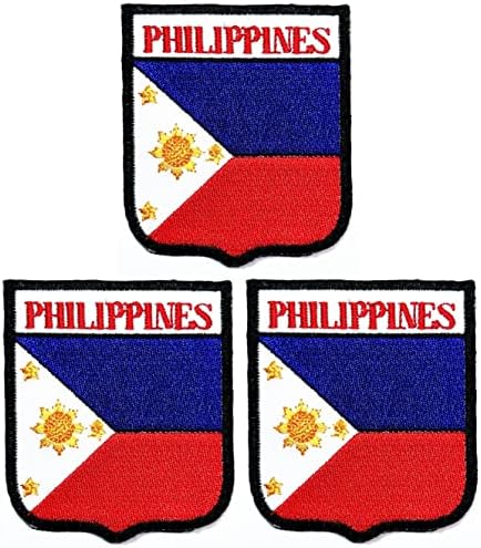 Kleenplus 3kom. 2, 6X2, 3 INČA. Filipini Zastava Zastava Zastava Grb Kostim Uniforma Vojna Taktička Vezena Aplikacija Zakrpe Dekorativna Oprema Za Popravak Šivanje