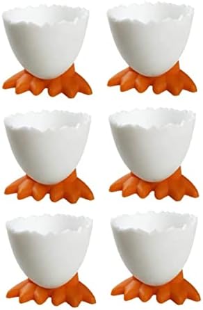 Eaarliyam držači čaša za jaja slatki Crtić stalak za šalice od mekog kuhanog jaja za restorane za djecu 6 kom,šalice za jaja