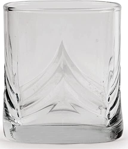 Circlew CG ScOity Heritage Heavy Base Whiskey Glass Priča za piće, set 4, staklena posuda za vodu, sok, pivo bar alkohol za trpeznjak Decrokraće, 11.25 Oz, baština, 11.25 oz, baština