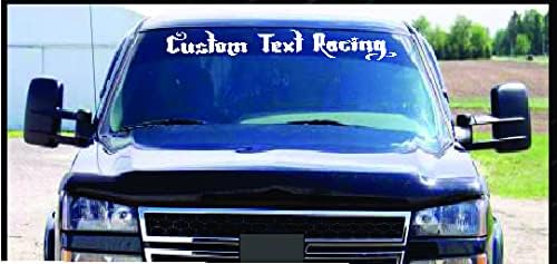 Custom Text Racing Baner Prozor Vinilna naljepnica za naljepnicu Dizel kamion JDM 2500