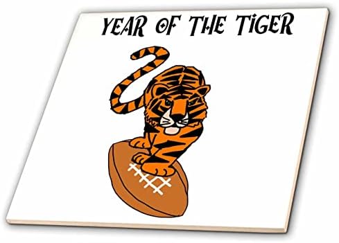 3drose slatka zabava Stalking Tiger na fudbalskoj godini Tiger fudbalskih navijača-Tiles
