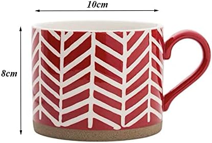 Dodouna Nordic keramička crvena glazirana šolja za kavu porculan za doručak mliječni šalica kreativan pod glazurom ručno oslikana