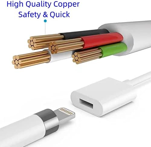 ONGAHON adapter za punjač Kompatibilan sa olovkom za jabuku 1. generaciju 1 metra, pomoć proširuje vaš i jastučić za bateriju mužjak