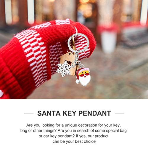 GALPADA 2kom Santa Claus božićni poklon Chirstmas ključ držač torba Pendents privjesak za ključeve Božić stablo