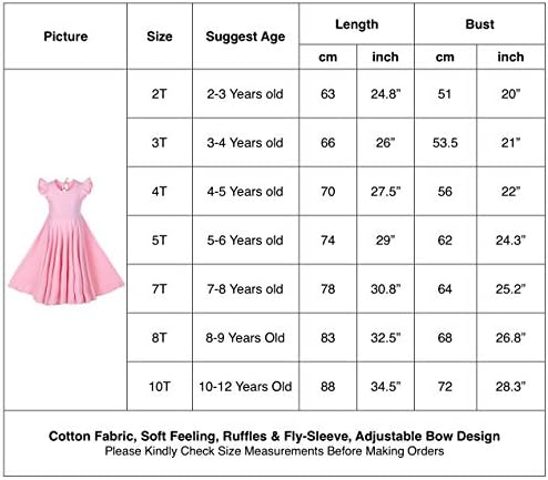 Djevojke Ruffles Dress Candy Boja Muva Rukav Twirly Skater Party Dress