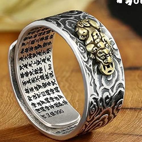 JAJAFOOK 990 srebra FENG Shui PIXIU MANI amajlija sreće bogatstvo budistički nakit podesiv prsten