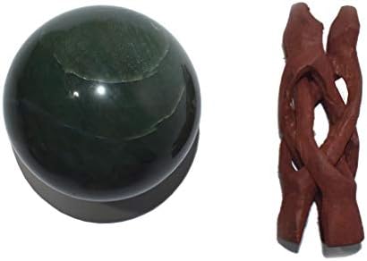 Iscjelitelji4u sfera tamno zelena aventurina veličine 3-3,5 inča i jedna drvena kuglasti štand prirodne kristalne kuglične sfere vastu