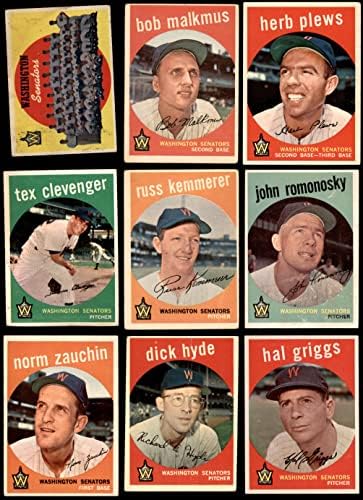 1959. Topps Washington Senators Team set Washington Senators GD + senatori