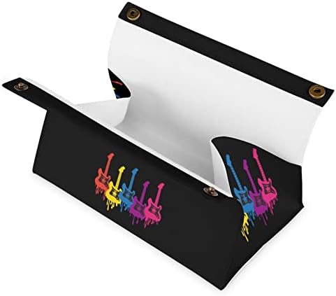 Šarena kutija za gitaru Pokrivač PU kožna tkiva Tkiva držač pravokutnog lica Organizator papira