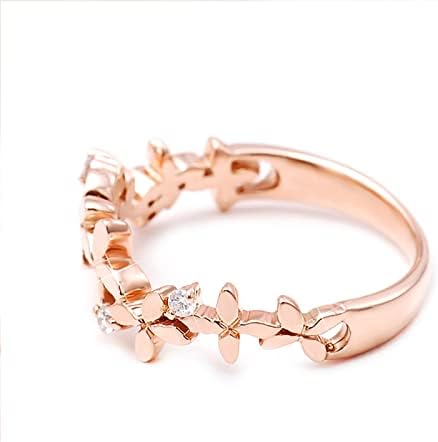 Ženski cvijet Diamond Moderan prsten za angažman prsten nakit poklon vintage kristalni prsten