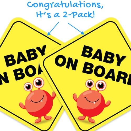 Stickios baby on board naljepnica za automobile-štapići bilo gdje uključujući prozore-slatka uklonjiva beba u automobilu znak-bez