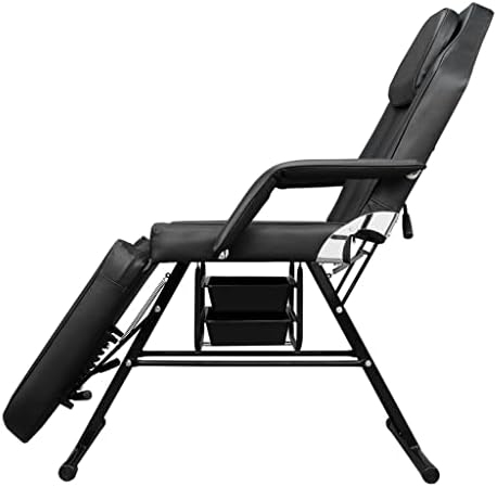 IRDFWH dvostruka namjenska tetovaža Barber stolica podesivi kozmetički salon SPA masažni krevet sa ladicom 185x82x80cm Crna