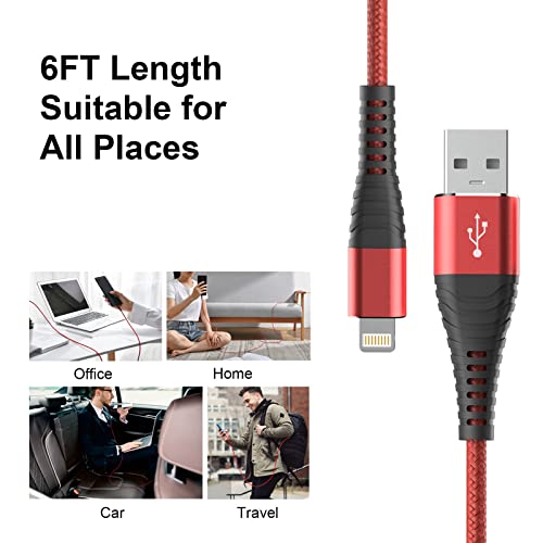 Haydyson 3FT 6FT iPhone punjač, ​​Apple MFI certificirani kabel gromobrani Velika USB punjač Cord kompatibilan sa iPhoneom 13/12 /