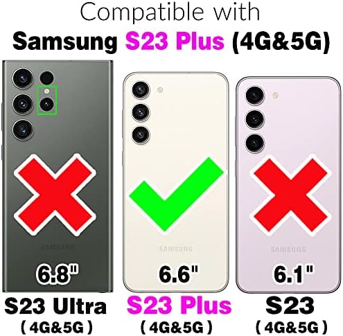 Kompatibilan sa Samsung Galaxy S23 Plus S23+ 5G futrolom za novčanik držač kartice za narukvicu multifunkcionalni 2in 1 Odvojivi poklopac magnetnog mobilnog telefona za S23plus 23s + s 23 23+ SM-S916U 6.6 inčni crni