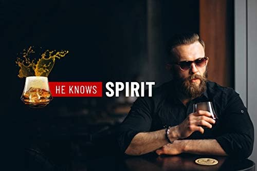 SPIRIT LUX Bourbon naočare za poboljšanje arome Poklon Set za muškarce-6 Whisky Stones Poklon Set sa kristalnim čašama za viski Poklon