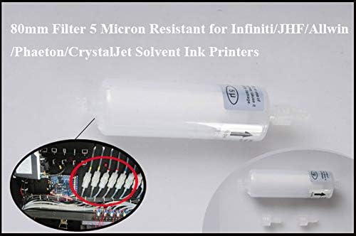 8kom/Pak 80mm Filter za mastilo otporno na 5 mikrona za Infiniti/JHF/Allwin/Phaeton / CrystalJet štampače sa rastvaračem