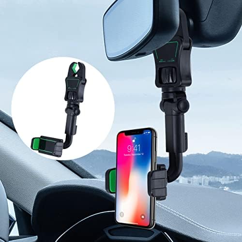 JollyFit telefon za automobil, retrovizor retrovizor nosač telefona nosač, univerzalni pogled na zrcalo držač za zrcalo, nosač automobila za automobil, nosač mobitela za sve iPhone Android