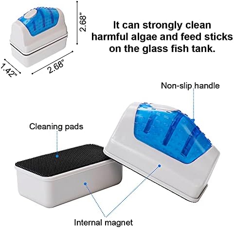 Magnetska riblja čistač za čišćenje stakla, riba mreža, sifon za čišćenje šljunka za čišćenje vode - alati za čišćenje akvarija, bez