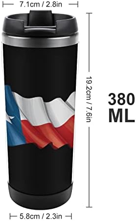 Teksas mahanje zastave Travel krigle kafe sa izoliranim čašama od nehrđajućeg čelika dvostruka zidna voda boca