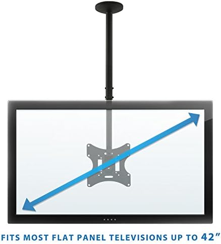 Mount-It! Premium plafon za montažu televizora | Potpuna motala TV strop za montiranje za televizore s ravnim ekranom od 23-42 inča