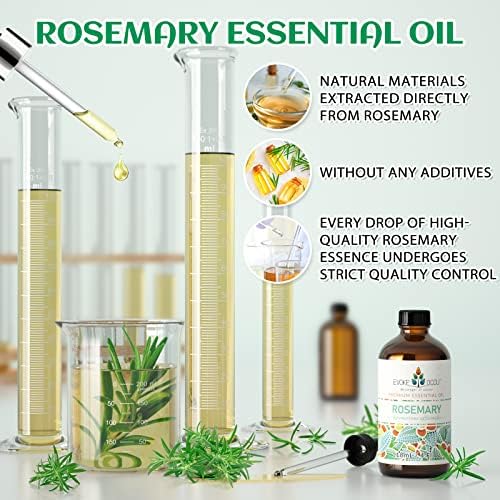 Rosemary esencijalno esencijalno ulje Esencijalno ulje 4 oz, čisto ružsko ulje za kožu košu na kućni difuzor- 4 FL oz