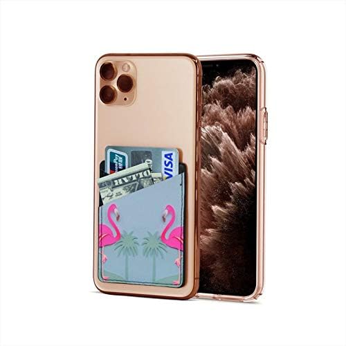 Smiješan ružičasti flamingo dizajn uzorak 3M ljepljivi štap-na novčaniku Telefon Kućica torbica za rukave