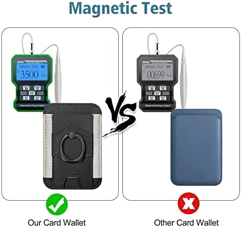TopMade za Magsafe Novčanik sa prstenom Kickstand [Fit 6 kartice, blokiranje kreditne kartice], držač kartice za magnetske novčanike
