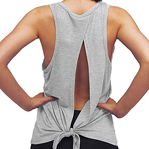 Ženska majica bez rukava 2023 Cotton Crew Crtu izrez Camisole Tank Basic Track Yoga Jogger Bluza Vest za djevojke