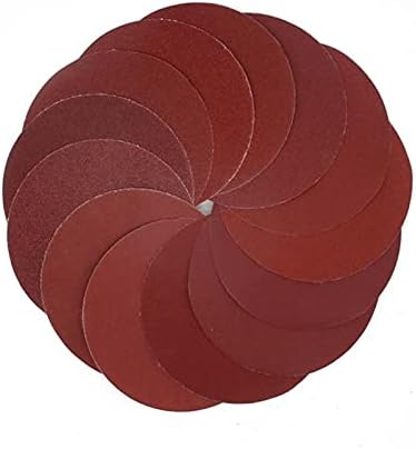 PUNPAPAK DRVA METALNIH METALNIH METALNIH 5 inča 125 mm Alumina crveni brusni papir za kuke za brušenje diskova i petlje 60 do 2000