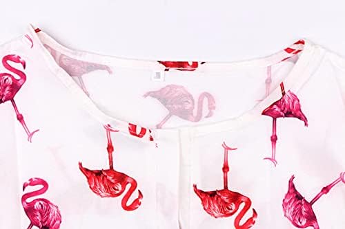 Ljetni sportski set za ležerne kratke hlače - Ženski temperament i tanki dvodijelni odijelo s kratkim rukavima, Flamingo Print Top