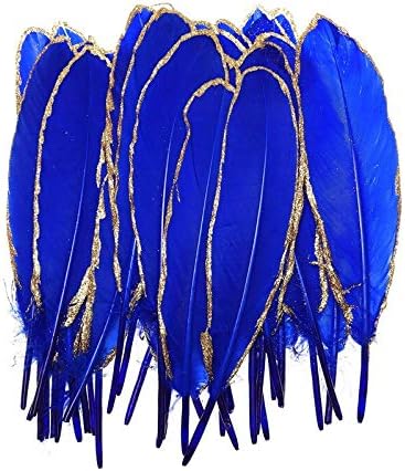 Zamihalaa 20pcs/lot Umočeno zlato / srebrna guska perje 15-20cm DIY perje za izradu nakita Plumas Crafts decorativn dodatna oprema