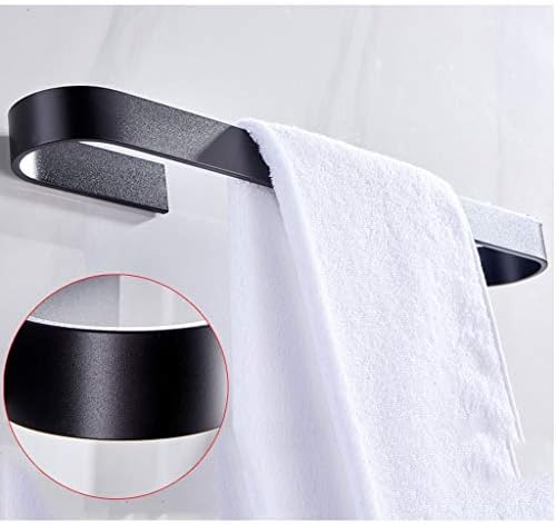 SLSFJLKJ Držač ručnika u kupaonici ručnici za vješalicu crnog srebrnog zida od nehrđajućeg čelika viseći ručnik bar Organizer
