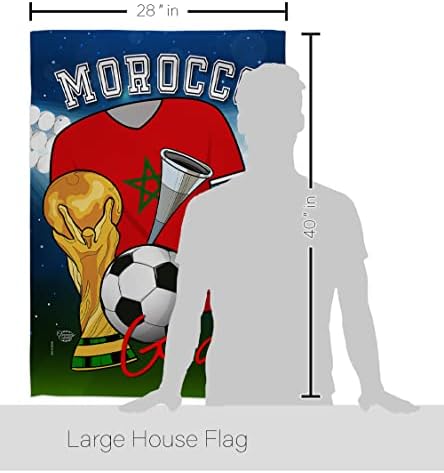 Svjetski kup Maroko zastava Marokanski kućni dekor baner Zidno umjetničko popločano trijem travnjak vrtna stalak za zastavu Polovni ukrasi na otvorenom FIFA pokloni Sportski ventilator Trofej nogomet