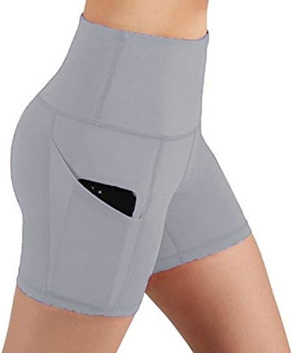 Debeli Spandex Fitness Lady Yoga džepne kratke hlače HIP trke za trčanje s visokim strukom rastezanje čvrstih joga hlača